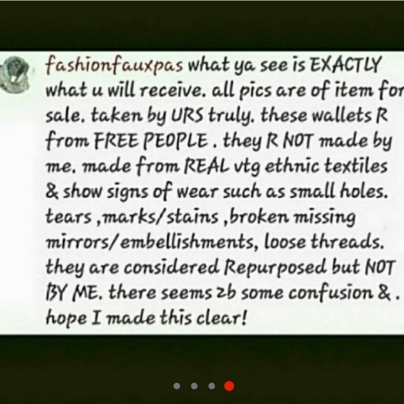 🌎👽 Free People Boho Embroidered Repurposed vtg banjara hippie Wallet card case - Picture 14 of 14